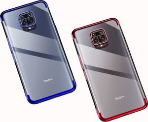 Hurtel Clear Color case żelowy pokrowiec etui z metaliczną ramką Xiaomi Redmi Note 9 Pro / Redmi Note 9S czerwony 6