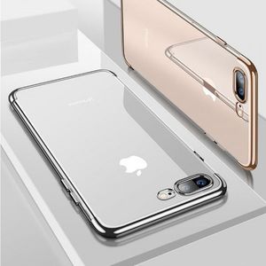 Hurtel Clear Color case żelowy pokrowiec etui z metaliczną ramką iPhone 8 Plus / iPhone 7 Plus niebieski 5