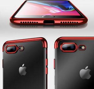 Hurtel Clear Color case żelowy pokrowiec etui z metaliczną ramką iPhone 8 Plus / iPhone 7 Plus niebieski 9