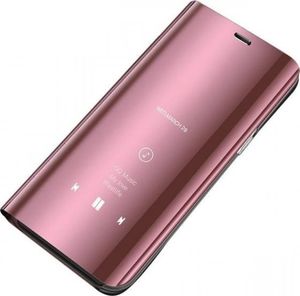 Hurtel Clear View Case futerał etui z klapką Xiaomi Redmi 9 różowy 1