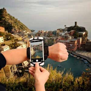 Hurtel Etui opaska sportowa na nadgarstek armband do biegania na telefon do 6'' cali czarny 21