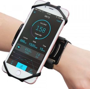 Hurtel Etui opaska sportowa na nadgarstek armband do biegania na telefon do 6'' cali czarny 25