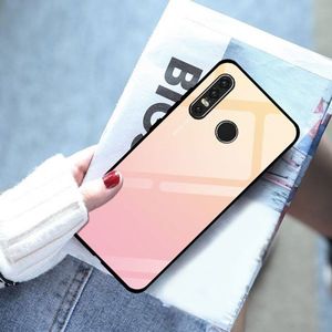 Hurtel Gradient Glass etui pokrowiec nakładka ze szkła hartowanego Huawei P30 Lite różowy 11
