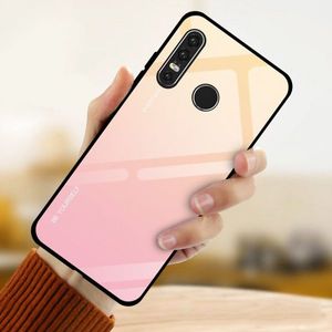 Hurtel Gradient Glass etui pokrowiec nakładka ze szkła hartowanego Huawei P30 Lite różowy 16