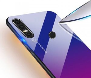 Hurtel Gradient Glass etui pokrowiec nakładka ze szkła hartowanego Huawei P30 Lite różowy 7