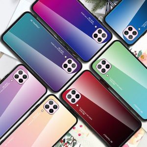 Hurtel Gradient Glass etui pokrowiec nakładka ze szkła hartowanego Huawei P40 Lite / Nova 7i / Nova 6 SE czarno-czerwony 16