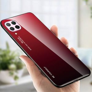 Hurtel Gradient Glass etui pokrowiec nakładka ze szkła hartowanego Huawei P40 Lite / Nova 7i / Nova 6 SE czarno-czerwony 17