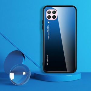 Hurtel Gradient Glass etui pokrowiec nakładka ze szkła hartowanego Huawei P40 Lite / Nova 7i / Nova 6 SE czarno-czerwony 3
