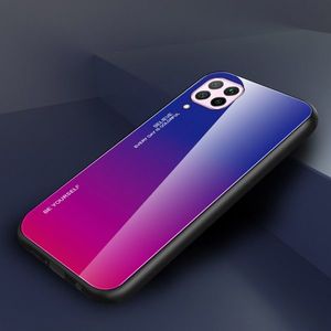 Hurtel Gradient Glass etui pokrowiec nakładka ze szkła hartowanego Huawei P40 Lite / Nova 7i / Nova 6 SE różowo-fioletowy 16