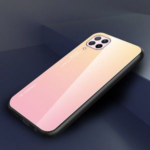 Hurtel Gradient Glass etui pokrowiec nakładka ze szkła hartowanego Huawei P40 Lite / Nova 7i / Nova 6 SE różowy 16