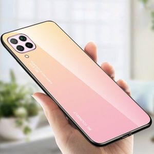 Hurtel Gradient Glass etui pokrowiec nakładka ze szkła hartowanego Huawei P40 Lite / Nova 7i / Nova 6 SE różowy 17
