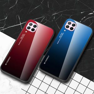 Hurtel Gradient Glass etui pokrowiec nakładka ze szkła hartowanego Huawei P40 Lite / Nova 7i / Nova 6 SE zielono-fioletowy 13