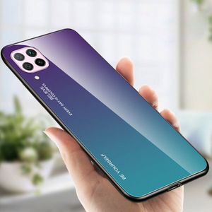 Hurtel Gradient Glass etui pokrowiec nakładka ze szkła hartowanego Huawei P40 Lite / Nova 7i / Nova 6 SE zielono-fioletowy 17
