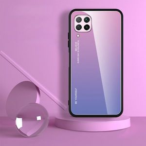 Hurtel Gradient Glass etui pokrowiec nakładka ze szkła hartowanego Huawei P40 Lite / Nova 7i / Nova 6 SE zielono-fioletowy 5