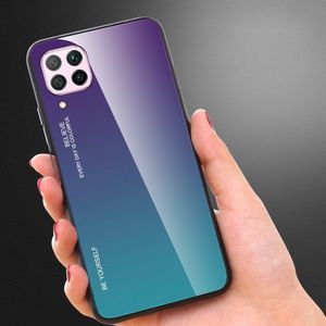 Hurtel Gradient Glass etui pokrowiec nakładka ze szkła hartowanego Huawei P40 Lite / Nova 7i / Nova 6 SE zielono-fioletowy 7