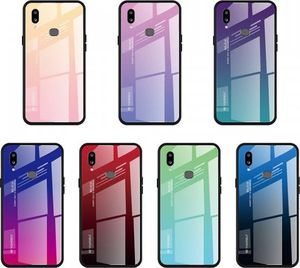 Hurtel Gradient Glass etui pokrowiec nakładka ze szkła hartowanego Samsung Galaxy A20e zielono-fioletowy 6