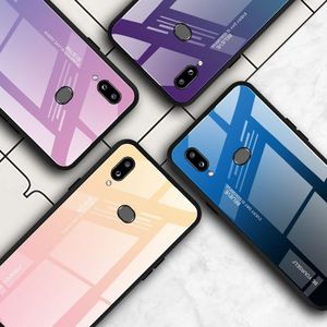 Hurtel Gradient Glass etui pokrowiec nakładka ze szkła hartowanego Samsung Galaxy A20e zielono-fioletowy 7
