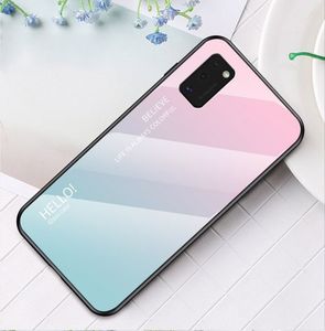 Hurtel Gradient Glass etui pokrowiec nakładka ze szkła hartowanego Samsung Galaxy A41 czarno-czerwony 19