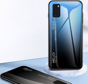 Hurtel Gradient Glass etui pokrowiec nakładka ze szkła hartowanego Samsung Galaxy A41 różowo-fioletowy 2