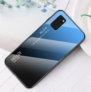 Hurtel Gradient Glass etui pokrowiec nakładka ze szkła hartowanego Samsung Galaxy A41 różowo-fioletowy 5