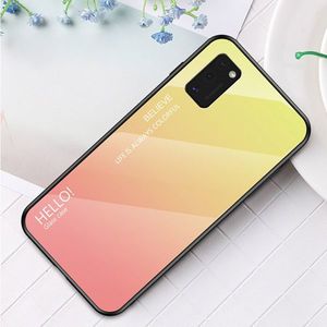 Hurtel Gradient Glass etui pokrowiec nakładka ze szkła hartowanego Samsung Galaxy A41 różowo-fioletowy 9