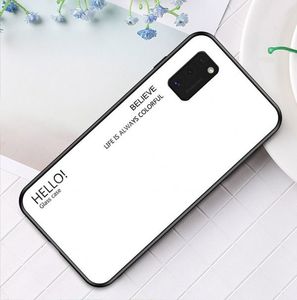 Hurtel Gradient Glass etui pokrowiec nakładka ze szkła hartowanego Samsung Galaxy A41 zielono-fioletowy 17