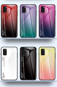 Hurtel Gradient Glass etui pokrowiec nakładka ze szkła hartowanego Samsung Galaxy A41 zielono-fioletowy 6