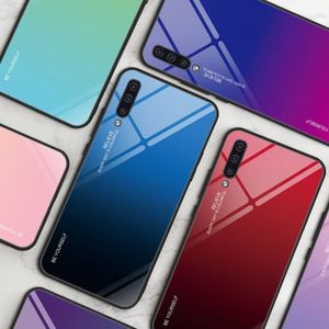 Hurtel Gradient Glass etui pokrowiec nakładka ze szkła hartowanego Samsung Galaxy A70 różowo-fioletowy 14