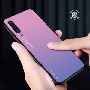 Hurtel Gradient Glass etui pokrowiec nakładka ze szkła hartowanego Samsung Galaxy A70 różowo-fioletowy 10