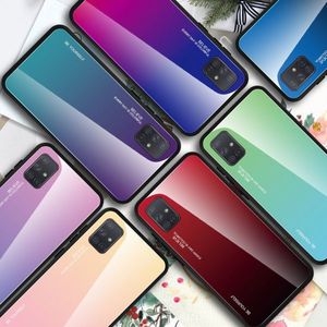 Hurtel Gradient Glass etui pokrowiec nakładka ze szkła hartowanego Samsung Galaxy A71 czarno-czerwony 15