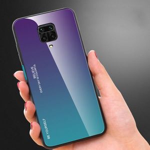 Hurtel Gradient Glass etui pokrowiec nakładka ze szkła hartowanego Xiaomi Redmi Note 9 Pro / Redmi Note 9S czarno-czerwony 8