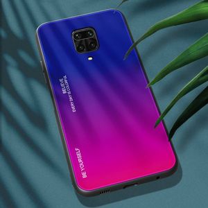 Hurtel Gradient Glass etui pokrowiec nakładka ze szkła hartowanego Xiaomi Redmi Note 9 Pro / Redmi Note 9S różowo-fioletowy 17