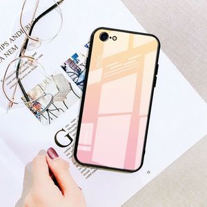 Hurtel Gradient Glass etui pokrowiec nakładka ze szkła hartowanego iPhone SE 2020 / iPhone 8 / iPhone 7 zielono-fioletowy 17