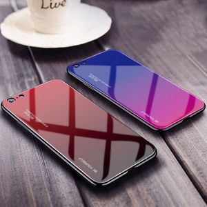 Hurtel Gradient Glass etui pokrowiec nakładka ze szkła hartowanego iPhone SE 2020 / iPhone 8 / iPhone 7 zielono-fioletowy 9