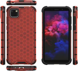 Hurtel Honeycomb etui pancerny pokrowiec z żelową ramką Huawei Y5p czerwony 16