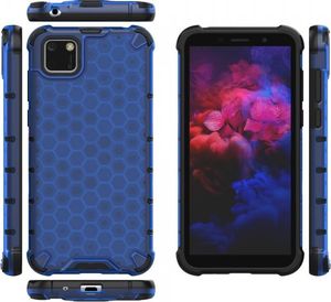 Hurtel Honeycomb etui pancerny pokrowiec z żelową ramką Huawei Y5p niebieski 16