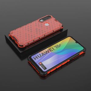 Hurtel Honeycomb etui pancerny pokrowiec z żelową ramką Huawei Y6p czerwony 11