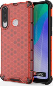 Hurtel Honeycomb etui pancerny pokrowiec z żelową ramką Huawei Y6p czerwony 9