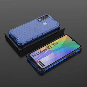 Hurtel Honeycomb etui pancerny pokrowiec z żelową ramką Huawei Y6p niebieski 18