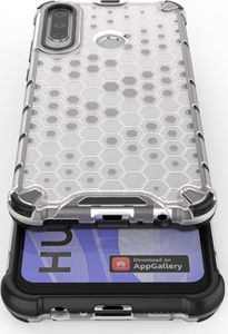 Hurtel Honeycomb etui pancerny pokrowiec z żelową ramką Huawei Y6p przezroczysty 52