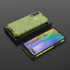 Hurtel Honeycomb etui pancerny pokrowiec z żelową ramką Huawei Y6p zielony 2