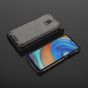 Hurtel Honeycomb etui pancerny pokrowiec z żelową ramką Xiaomi Redmi Note 9S czarny 12
