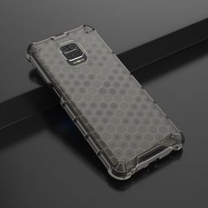 Hurtel Honeycomb etui pancerny pokrowiec z żelową ramką Xiaomi Redmi Note 9S czarny 13