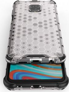 Hurtel Honeycomb etui pancerny pokrowiec z żelową ramką Xiaomi Redmi Note 9S czarny 7