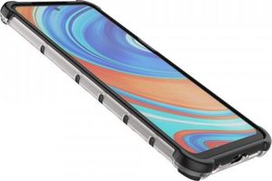 Hurtel Honeycomb etui pancerny pokrowiec z żelową ramką Xiaomi Redmi Note 9S czerwony 9