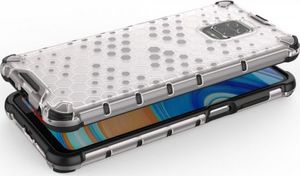 Hurtel Honeycomb etui pancerny pokrowiec z żelową ramką Xiaomi Redmi Note 9S zielony 4