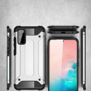 Hurtel Hybrid Armor pancerne hybrydowe etui pokrowiec Samsung Galaxy A41 srebrny 7