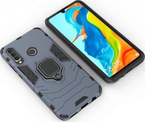 Hurtel Ring Armor pancerne hybrydowe etui pokrowiec + magnetyczny uchwyt Huawei P30 Lite niebieski 3