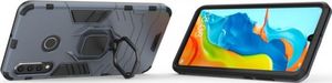 Hurtel Ring Armor pancerne hybrydowe etui pokrowiec + magnetyczny uchwyt Huawei P30 Lite niebieski 4
