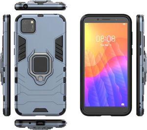 Hurtel Ring Armor pancerne hybrydowe etui pokrowiec + magnetyczny uchwyt Huawei Y5p niebieski 22